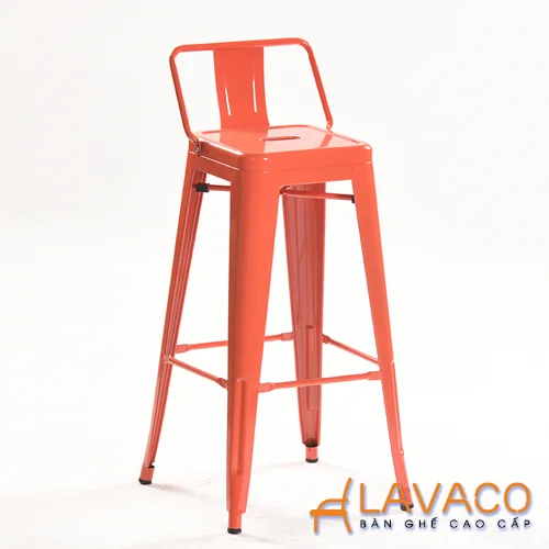 Ghế quầy bar tolix chân cao có lưng dựa - Mã: 304