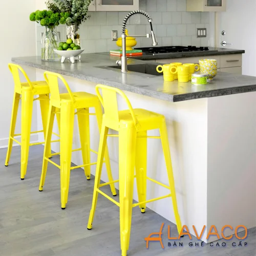 Ghế Quầy Bar Tolix Có Lưng Dựa