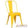 Ghế ăn, ghế cafe tolix lưng cao màu vàng rẻ đẹp TP. HCM mã 303-Y – góc 1