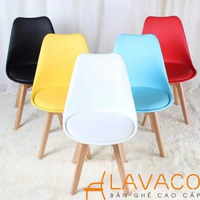 Sản phẩm ghế cafe, ghế ăn đệm chân gỗ đẹp giá rẻ ở TPHCM tại Lavaco - Mã: 1208R