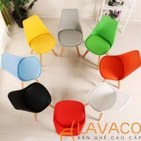Sản phẩm ghế cafe, ghế ăn đệm chân gỗ đẹp giá rẻ ở TPHCM tại Lavaco - Mã: 1208R