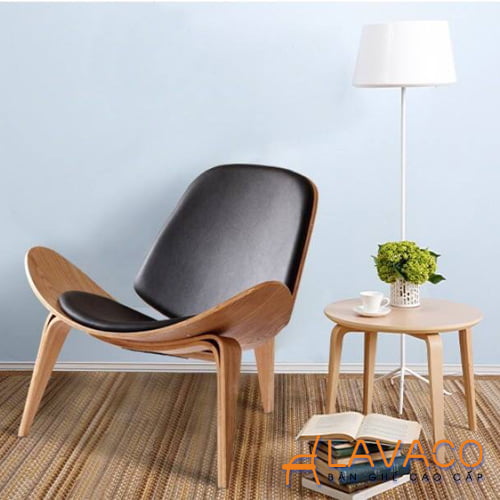 ghế cafe, ghế thư giản shell nhập khẩu cao cấp giá rẻ tp hcm lavaco Ghế cafe thư giản khung gỗ lót nệm hình con bọ mã 223 – góc 5
