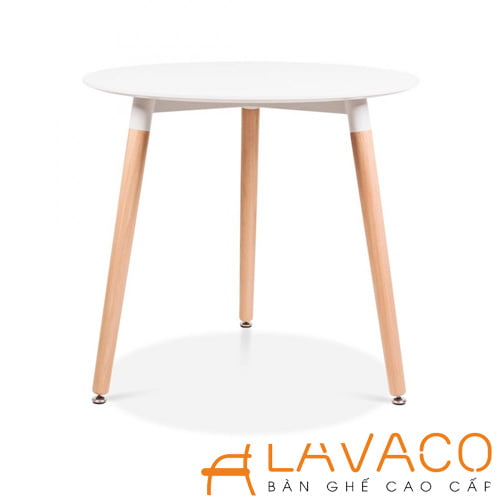 Bộ bàn ghế cafe tiếp khách hiện đại với ghế eames trong suốt - Lavaco