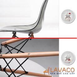Bộ bàn ghế cafe tiếp khách hiện đại với ghế eames trong suốt Lavaco – góc 8