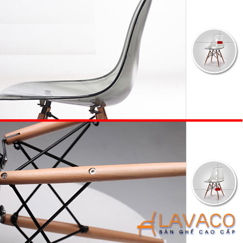 ghế cafe lưng trong suốt Bộ bàn ghế cafe tiếp khách hiện đại với ghế eames trong suốt Lavaco – góc 8