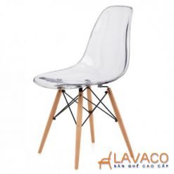 Bộ bàn ghế cafe tiếp khách hiện đại với ghế eames trong suốt Lavaco – góc 7