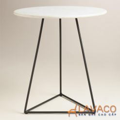 Bàn cafe mặt tròn chân sắt đặc hiện đại cho quán cafe trà sữa mã T123 – góc 1