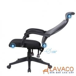 Ghế xoay nệm lưng lưới ngã được cho nhân viên văn phòng mã 510 – góc 2