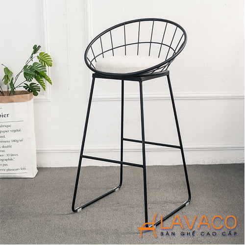 Ghế bếp đảo Royal Bar Stool đẹp năm 2019 Ghế bar, ghế bếp đảo sắt sơn tĩnh điện lót nệm nhập khẩu giá rẻ mã 439 – góc 4