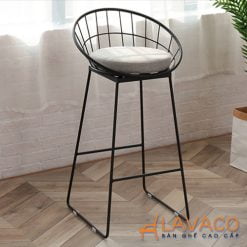 Ghế bar, ghế bếp đảo sắt sơn tĩnh điện lót nệm nhập khẩu giá rẻ mã 439 – góc 3