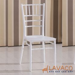 Ghế nhựa Tiffany đúc nhập khẩu cho nhà hàng tiệc cưới mã 249 – góc 2