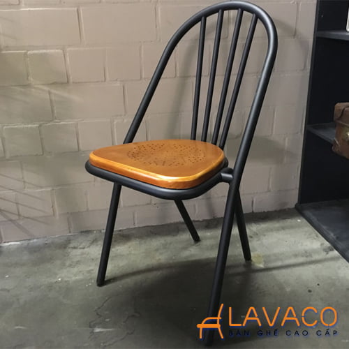 Ghế cafe chân sắt phong cách vintage - LAVACO Ghế Cafe Chân Sắt Phong Cách Vintage - Lavaco