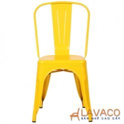 Ghế ăn, ghế cafe tolix lưng cao màu vàng rẻ đẹp TP. HCM mã 303-Y – góc 2