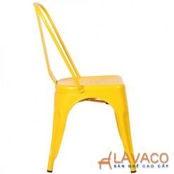 Ghế ăn, ghế cafe tolix lưng cao màu vàng rẻ đẹp TP. HCM mã 303-Y – góc 3