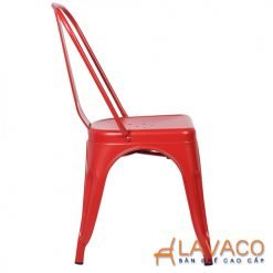 Ghế cafe Tolix màu đỏ nhập khẩu ở TP. HCM mã 303-R – góc 3