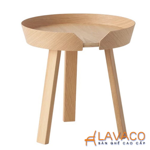 Bàn sofa tròn mặt gỗ nhập khẩu cao cấp- Mã: S702S - LAVACO