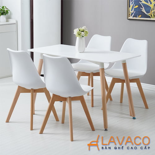 Bộ bàn ăn đẹp hiện đại cho căn hộ chung cư- Mã: T108-4x205 - LAVACO