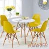 Bộ bàn tròn tiếp khách văn phòng hiện đại nhập khẩu- Mã: T104-4x207-1