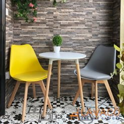 Bộ bàn tiếp khách tròn 2 ghế đẹp sang không tỳ vết mã T105-2×205 – góc 1