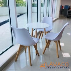 Bộ bàn tròn 3 ghế tiếp khách cho căn hộ nhỏ mã T105-3×205 – góc 2