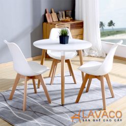 Bộ bàn tròn 3 ghế tiếp khách cho căn hộ nhỏ mã T105-3×205 – góc 1
