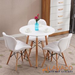 Bộ bàn tròn 3 ghế tiếp khách lễ tân hiện đại mã T105-3×251 – góc 1