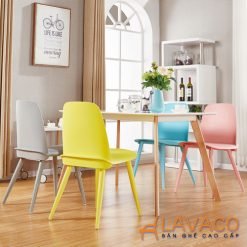 Bộ bàn ăn 4 ghế hiện đại đẹp nhập khẩu Lavaco mã T124-4×229 – góc 2
