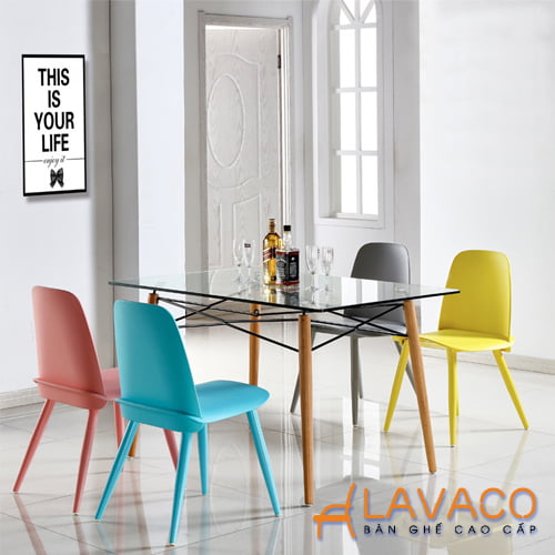 Bộ bàn ăn 4 ghế hiện đại giá rẻ- Mã: T122-4x229 - LAVACO