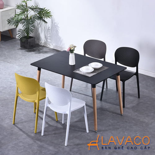Bộ bàn ăn 4 ghế nhỏ gọn cho chung cư-Mã:T108-4x210 - LAVACO