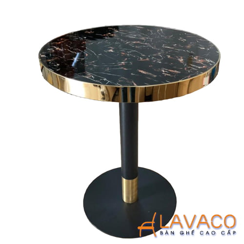 Bàn tiếp khách mặt MDF vân đá sang trọng Set bàn ghế cafe tiếp khách sang trọng hiện đại mã T132-4×289 – góc 10