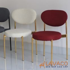 Ghế ăn bọc vải bố chân mạ vàng đẳng cấp
