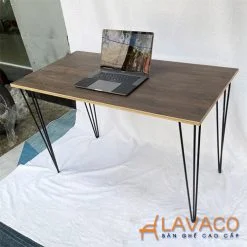 Bàn làm việc khung sắt mặt gỗ