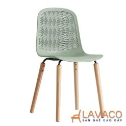Ghế nhựa chân gỗ hiện đại