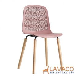 Ghế nhựa chân gỗ hiện đại