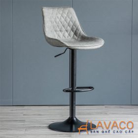 Ghế quầy bar có tựa chân sắt nhập khẩu sang trọng LAVACO [HOT 2022]