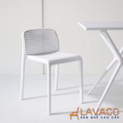 Ghế nhựa đúc cafe 2 trong 1 hiện đại tại Lavaco [MẪU MỚI 2023]