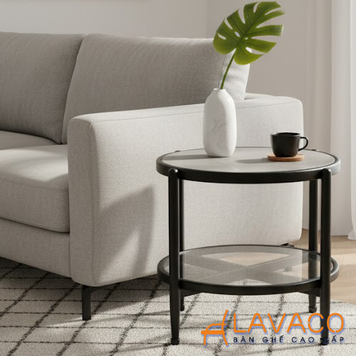 Bàn trà sofa khung gỗ mặt đá 2 tầng Ban-tra-sofa-khung-go-mat-da-2-tang