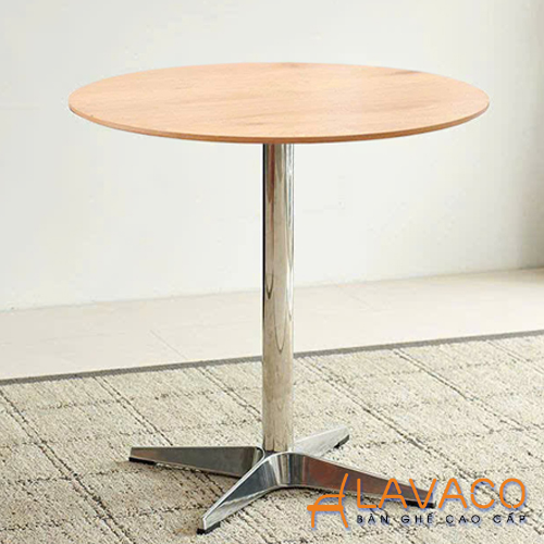 Bàn tròn cafe mặt gỗ chân nhôm Ban-tron-cafe-mat-go-chan-nhom
