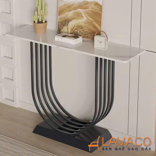 Bàn console mặt đá chân sắt sơn tĩnh điện Ban-console-mat-da-chan-sat-son-tinh-dien