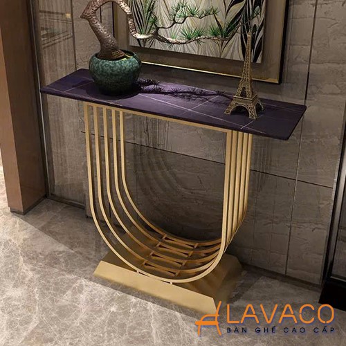 Bàn console mặt đá chân sắt sơn tĩnh điện Ban-console-mat-da-chan-sat-son-tinh-dien