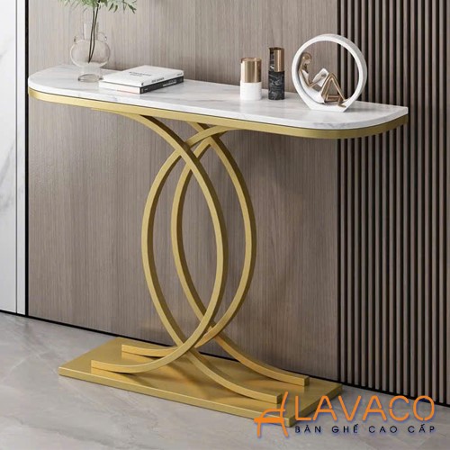 Bàn console măt đá chân sắt sơn tĩnh điện Ban-console-mat-da-chan-sat-son-tinh-dien