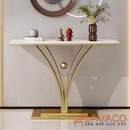 Bàn trang trí mặt đá chân sơn tĩnh điện