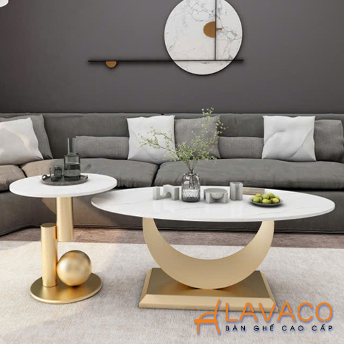 Bộ bàn trà sofa mặt đá chân sơn vàng Bo-ban-tra-sofa-mat-da-chan-son-vang