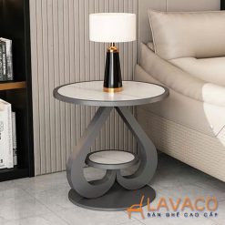 Bàn góc sang trọng mặt đá chân sơn tĩnh điện