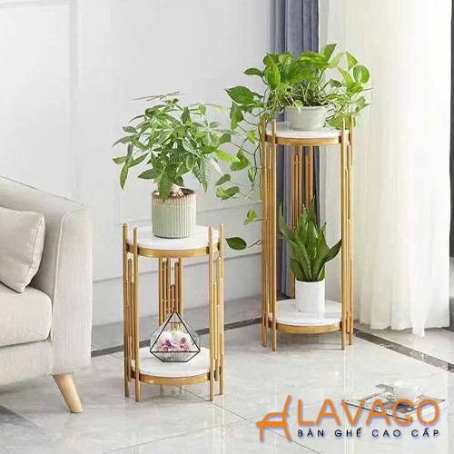 Bàn góc trang trí để chậu cây mặt đá chân sắt hiện đại Ban-goc-trang-tri-de-chau-cay-mat-da-chan-sat-hien-dai