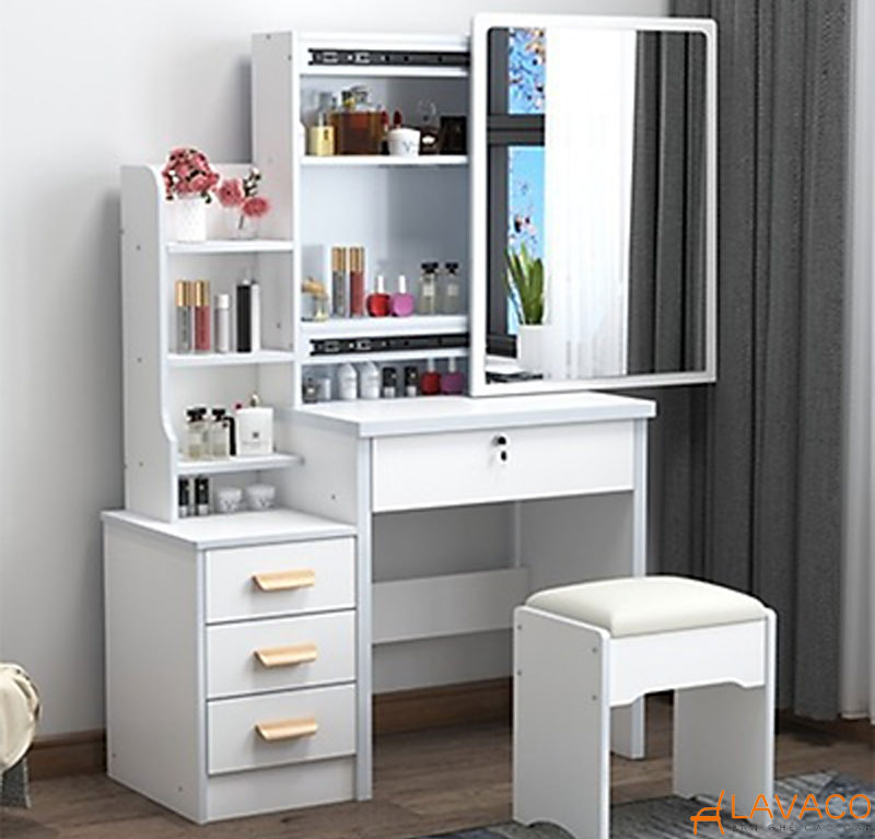 13+ Mẫu bàn làm việc kèm bàn trang điểm đẹp, tiện lợi