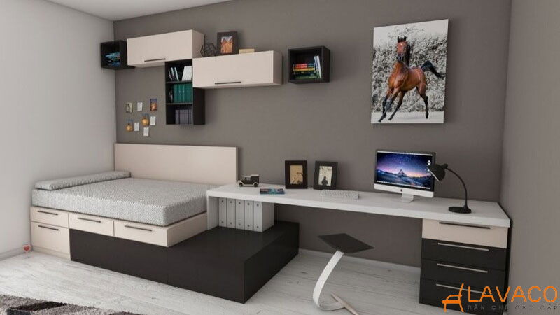 16 mẫu thiết kế phòng ngủ kết hợp phòng làm việc đẹp nhất 2025