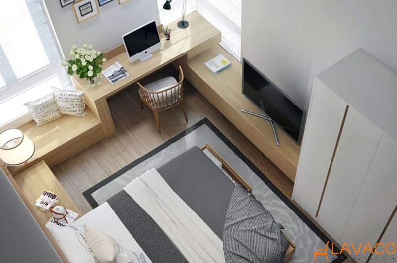 16 mẫu thiết kế phòng ngủ kết hợp phòng làm việc đẹp nhất 2025
