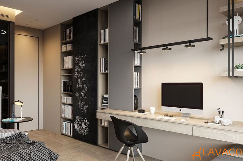 16 mẫu thiết kế phòng ngủ kết hợp phòng làm việc đẹp nhất 2025