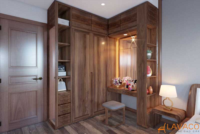 7 mẫu tủ quần áo kết hợp bàn trang điểm đẹp nhất 2025